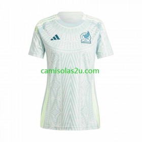 Camisolas de futebol México Copa America Mulher Equipamento Alternativa 2024 Manga Curta